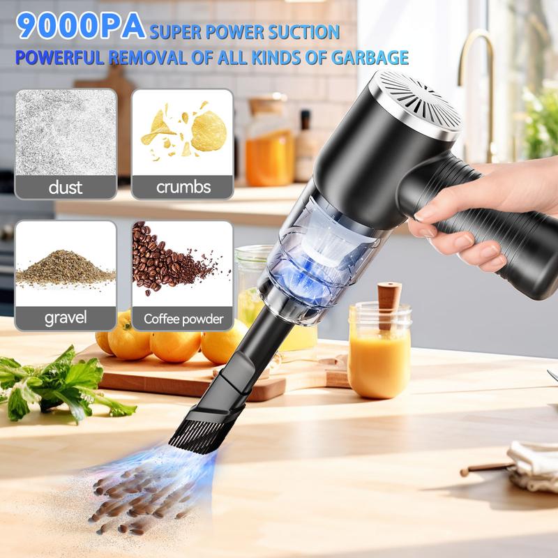 Powerful 2-In-1 Handheld Cordless Vacuum Cleaner for Home, Car & Desktop - Effortless Cleaning Anywhere!