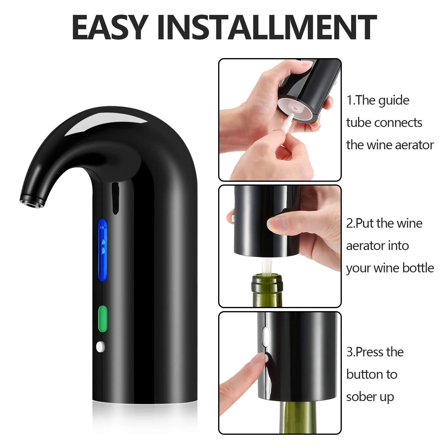 Wine Aerator, Electric Wine Decanter, Wine Dispenser, Wine Pourer, Wine Accessories Wine Gifts for Wine Lovers