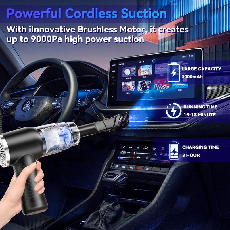 Powerful 2-In-1 Handheld Cordless Vacuum Cleaner for Home, Car & Desktop - Effortless Cleaning Anywhere!