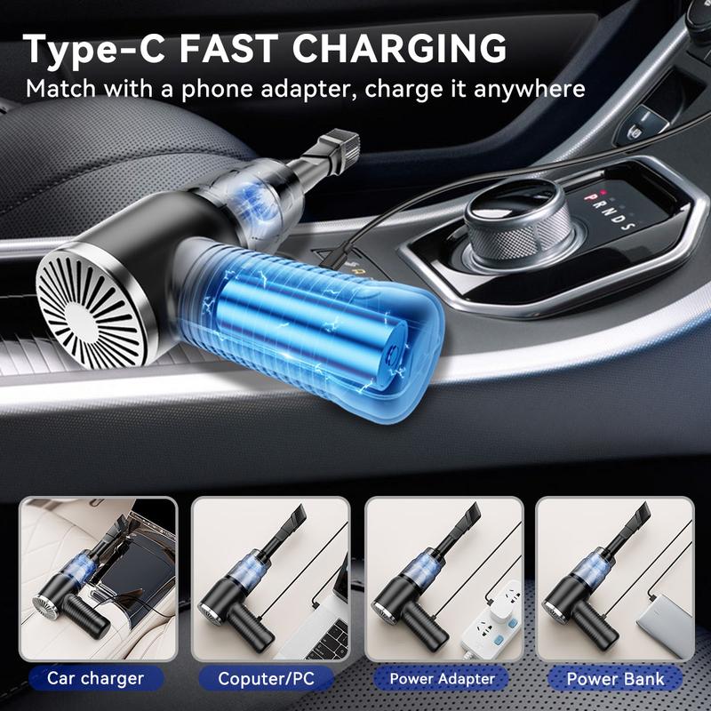 Powerful 2-In-1 Handheld Cordless Vacuum Cleaner for Home, Car & Desktop - Effortless Cleaning Anywhere!
