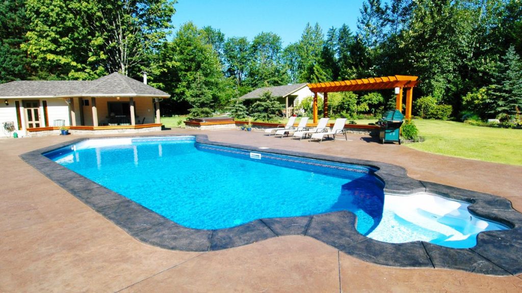 Backyard pool.