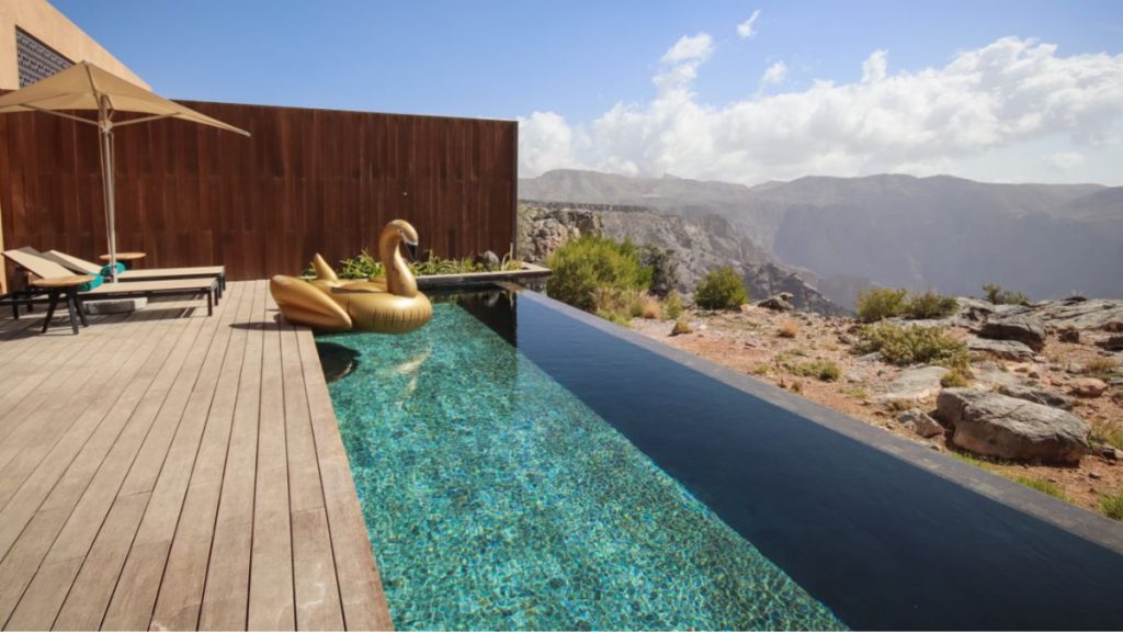 Infinity pool with a floaty.