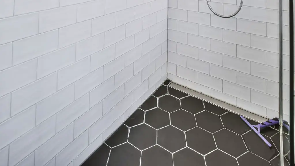Shower floor tile.